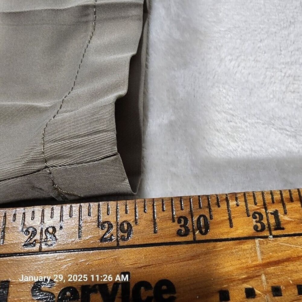 Attack Life Greg Norman Mens 34 30 Dusty Willow Tan Moisture Wicking Dress Pants - Picture 12 of 12